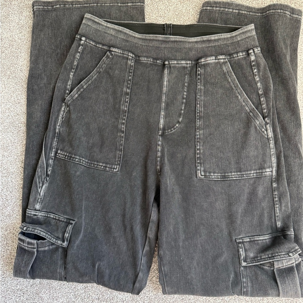 Halara Black Denim Cargo Pants-Medium